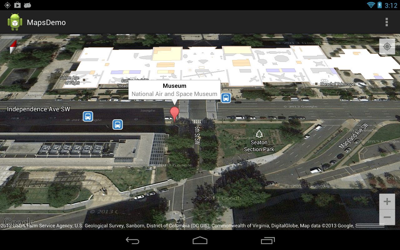 An example Android app using Google Maps