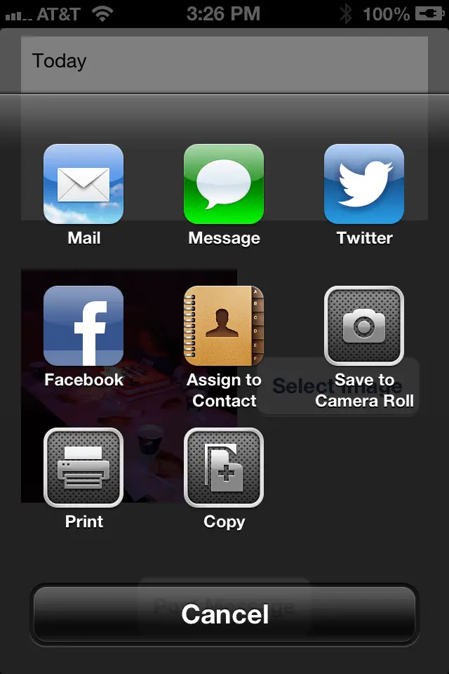 iPhone iOS 6 Facebook app social network selection