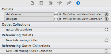 iOS 7 CollectionView Datasource and Delegate connections
