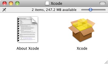 The contents of the iOS 5 SDK disk image file