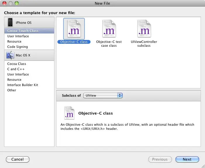 Adding a new UIView to an iPhone application project