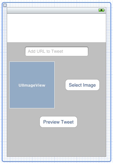 The user interface design of the example iOS 5 iPhone Twitter app