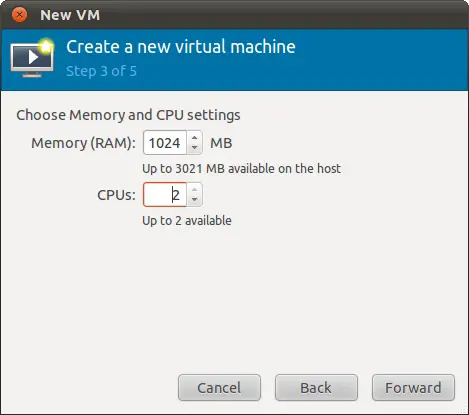 Configuring CPU and memory allocations for an Ubuntu 11.04 KVM virtual machine