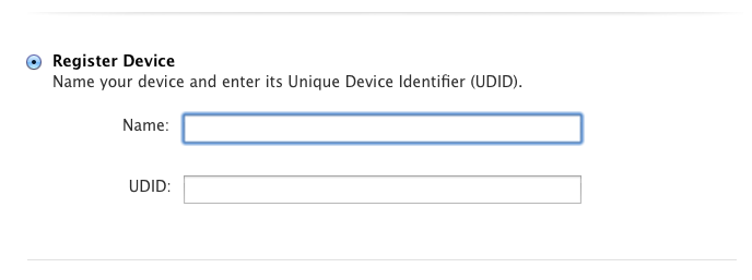Registering an iOS device in the Apple Member Center