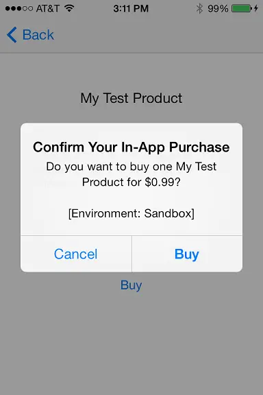 Making a test iOS 7 In App Purchase