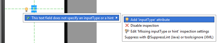Fixing the input type value on an EditText view in Android Studio
