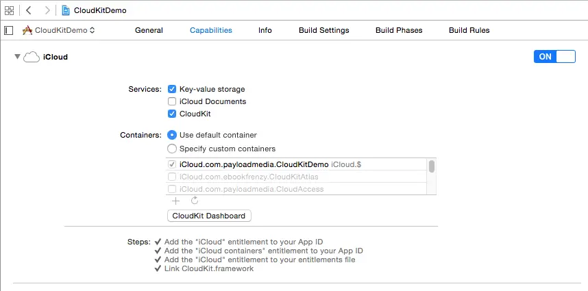 Xcode 6 enable cloudkit.png
