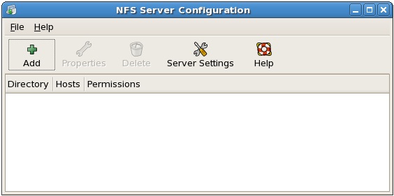 The RHEL NFS Server Configuration Tool