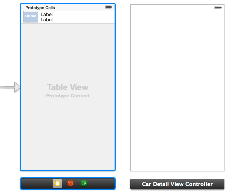 A new view controller added to the TableView example