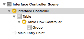 Selecting the interface controller in the outline panel