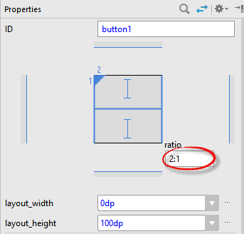 Setting a constraint ratio in Android Studio