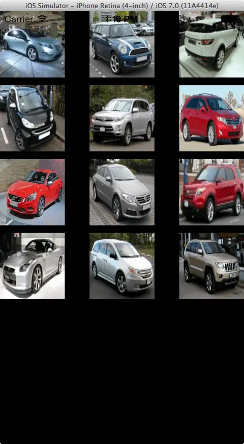 Unscaled images in an iOS 7 CollectionView example
