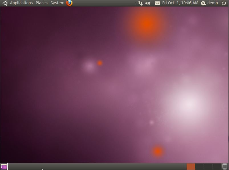 The Ubuntu 10.10 GNOME Desktop