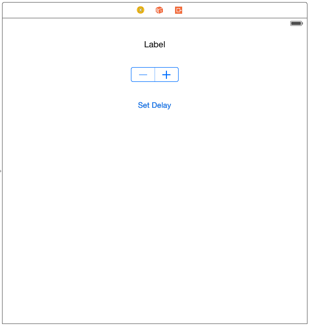 The WatchKit Notification example iOS app layout
