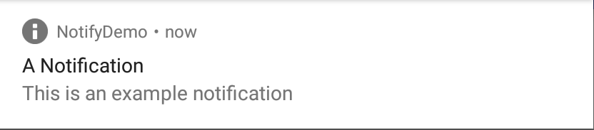 A basic Android 7 notification