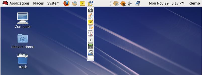 The accessories drawer added to a panel