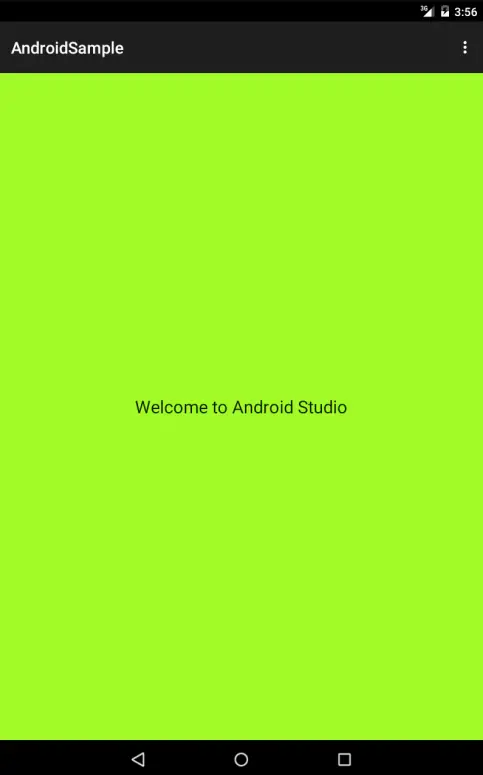 A sample Android App running in an AVD