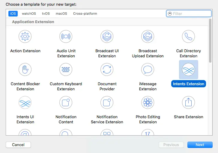 Xcode 8 add intents extension.png