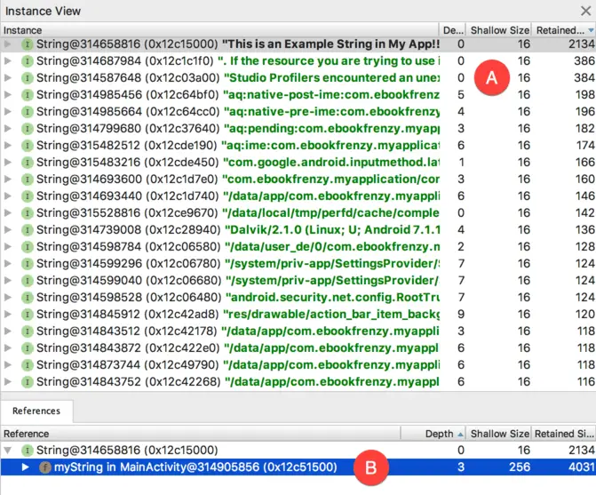 Android profiler memory instances.png