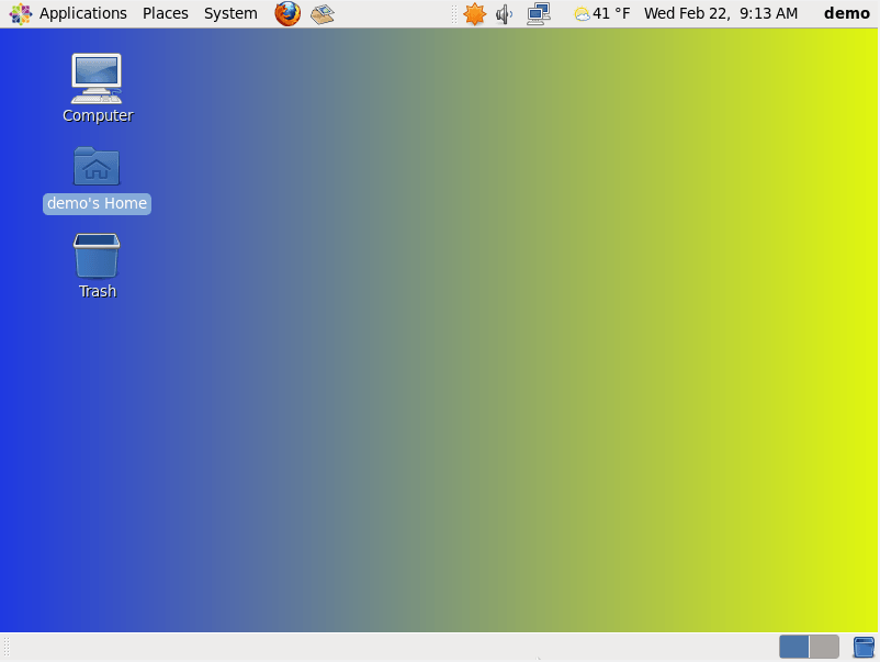 A CentOS 6 background using horizontal color gradients