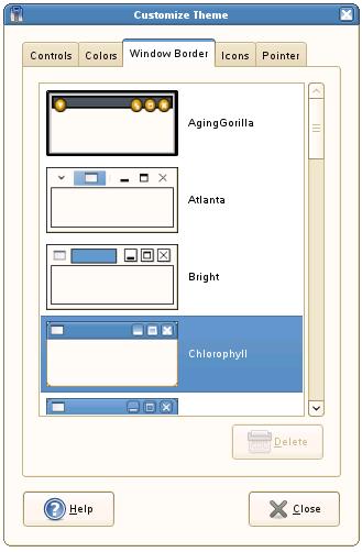 The openSUSE Theme Customization Dialog