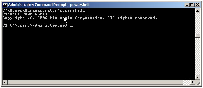 Running Windows PowerShell from within a command prompt window