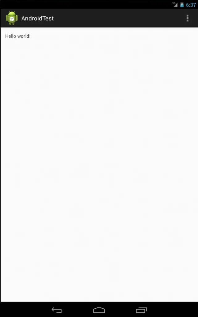 A simple Android app running