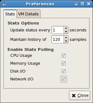 Enabling disk and network monitoring of a Xen guests using virt-manager