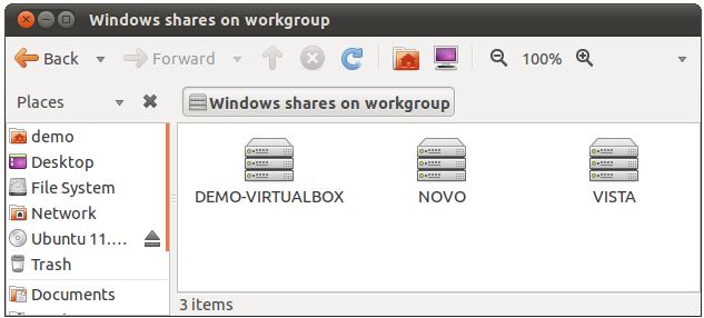 Windows systems accessible to Ubuntu 11 via Samba