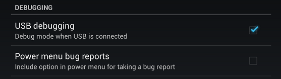 Enabling USB debugging on an Android 4.2 device