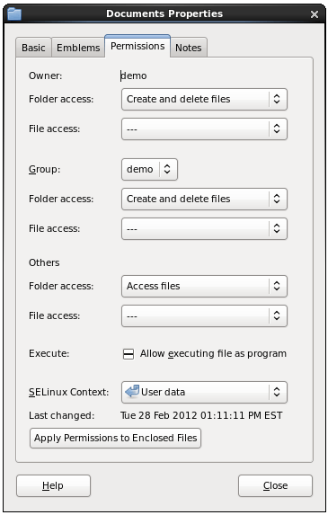 CentOS 6 File and Folder Permissions