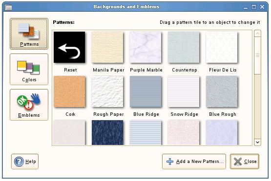 Changing the background pattern of the openSUSE file manager