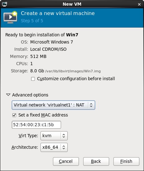Connecting an RHEL 6 based KVM guest to a new virtual network