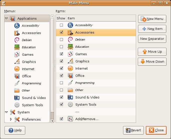 Editing GNOME Desktop Menus