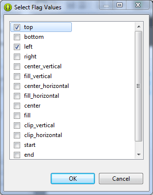 Android GridLayout child gravity settings