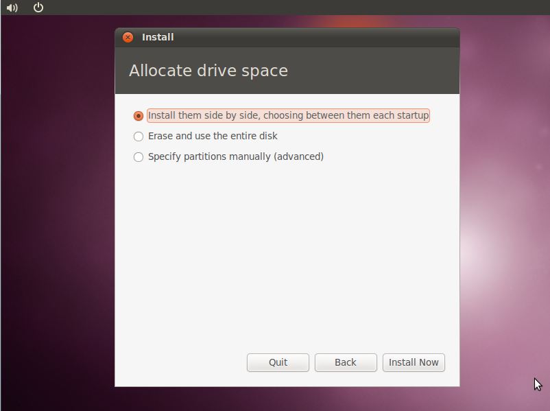 Ubuntu 10.10 dual boot disk allocation