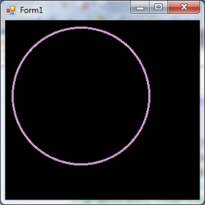 A bitmap image rendered on a form using C#
