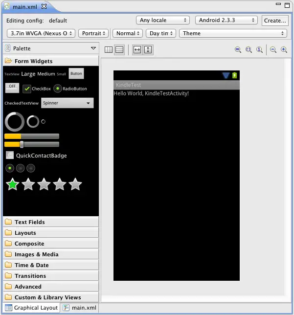 The Eclipse Android User Interface Builder tool