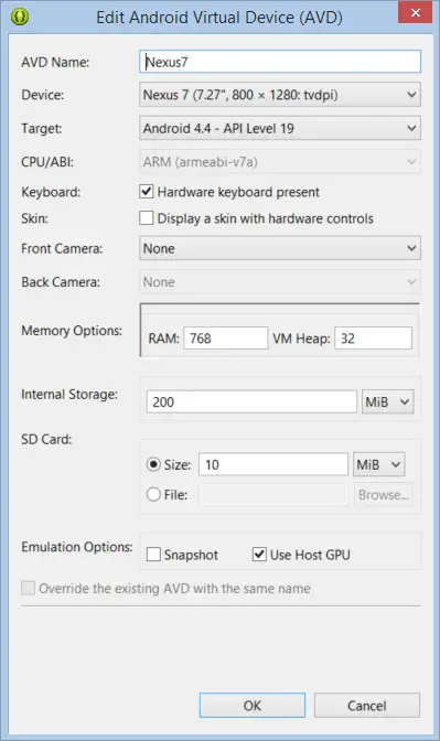 Adding an SD Card to an Android AVD