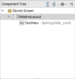 The Android Studio Designer Component Tree