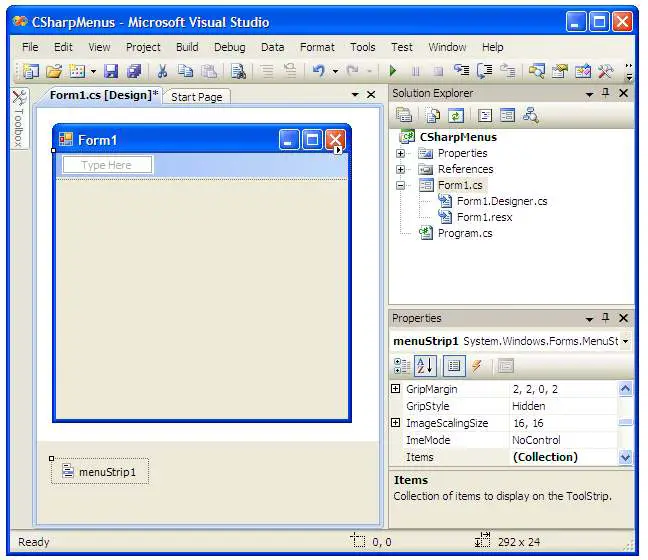 Visual Studio Add New Menu