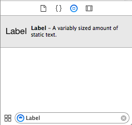 The Xcode 6 object library panel