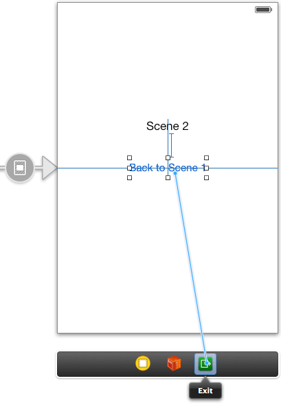Configuring a Storyboard exit connection