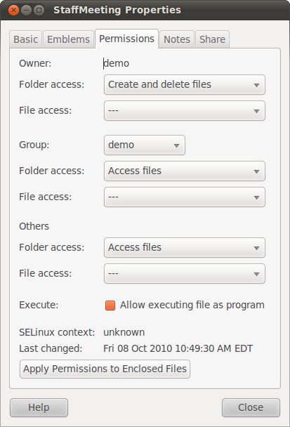 Ubuntu 10.10 file and folder permisions
