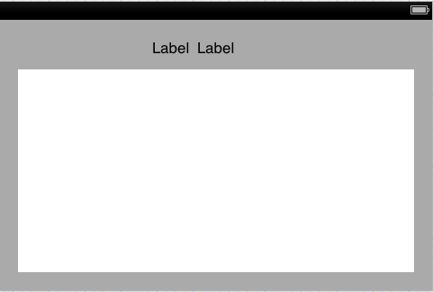 An iOS 6 iPhone view in landscape using simulated metrics