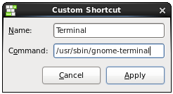 Adding a new keyboard shortcut to a CentOS 6 desktop