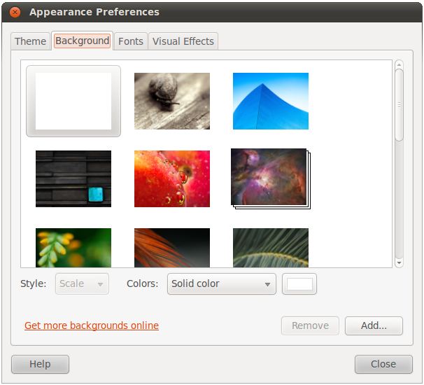 Ubuntu 10.10 Desktop Appearances
