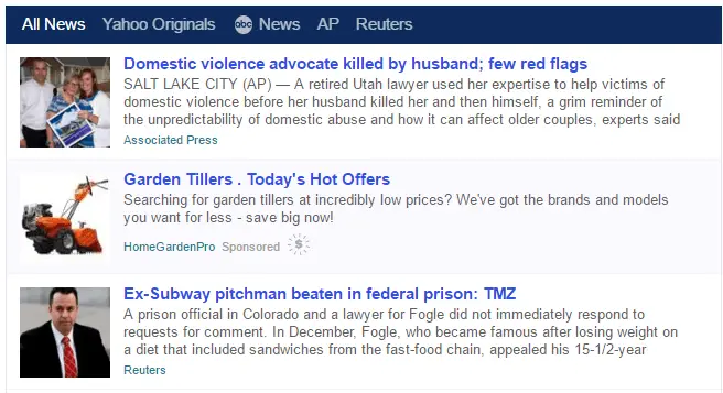 A native advertising in-feed ads example