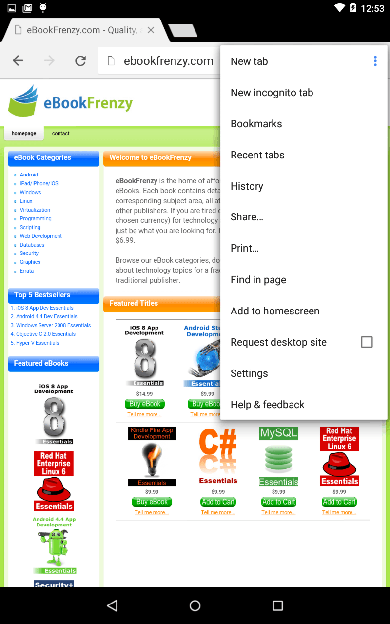 Printing with the Android Printing Framework in Android Studio Techotopia