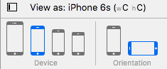 Changing the view layout orientation in Xcode Interface Builder